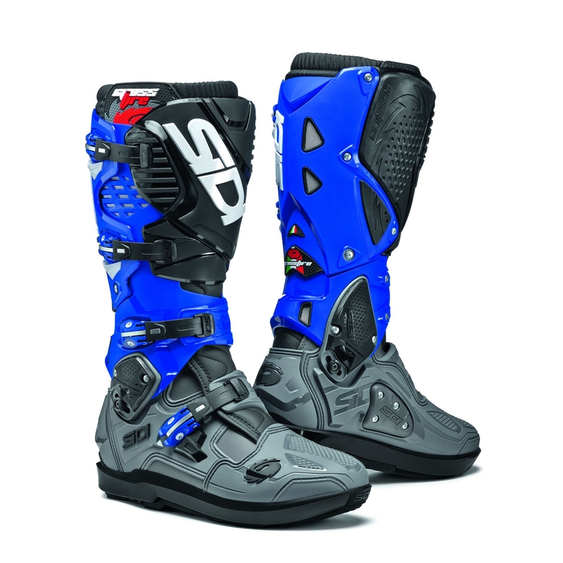 Boty na motorku SIDI CROSSFIRE 3 SRS šedo-modro-černé