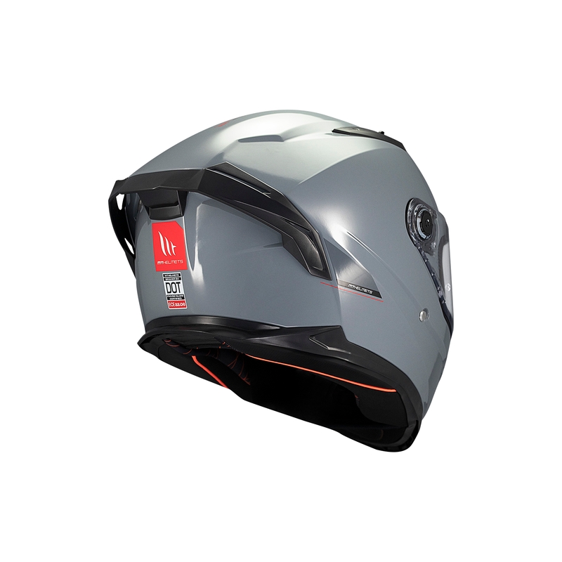 MT BRAKER SV SOLID A12 integrālā motociklu ķivere pelēka