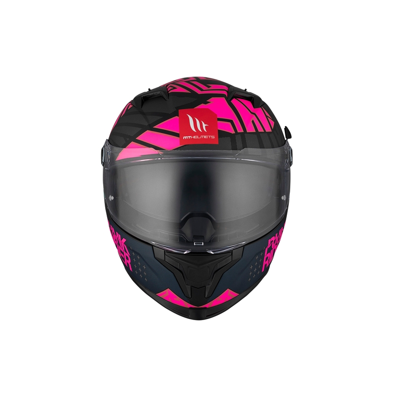 Integrální helma na motorku MT BRAKER SV PUNK RIDER B8 černo-růžová