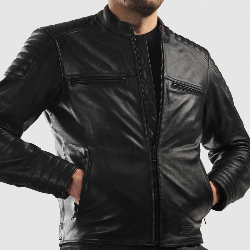 Rebelhorn Hunter II Black Ādas motocikla jaka