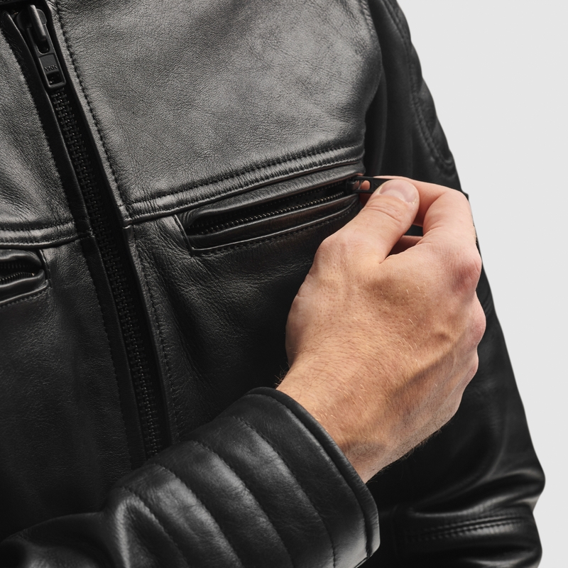 Rebelhorn Hunter II Black Ādas motocikla jaka
