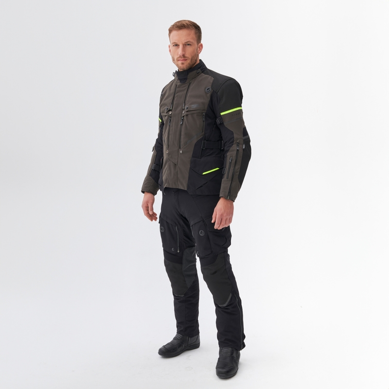 Rebelhorn Range antracīta-melnā-fluo dzeltena motocikla jaka