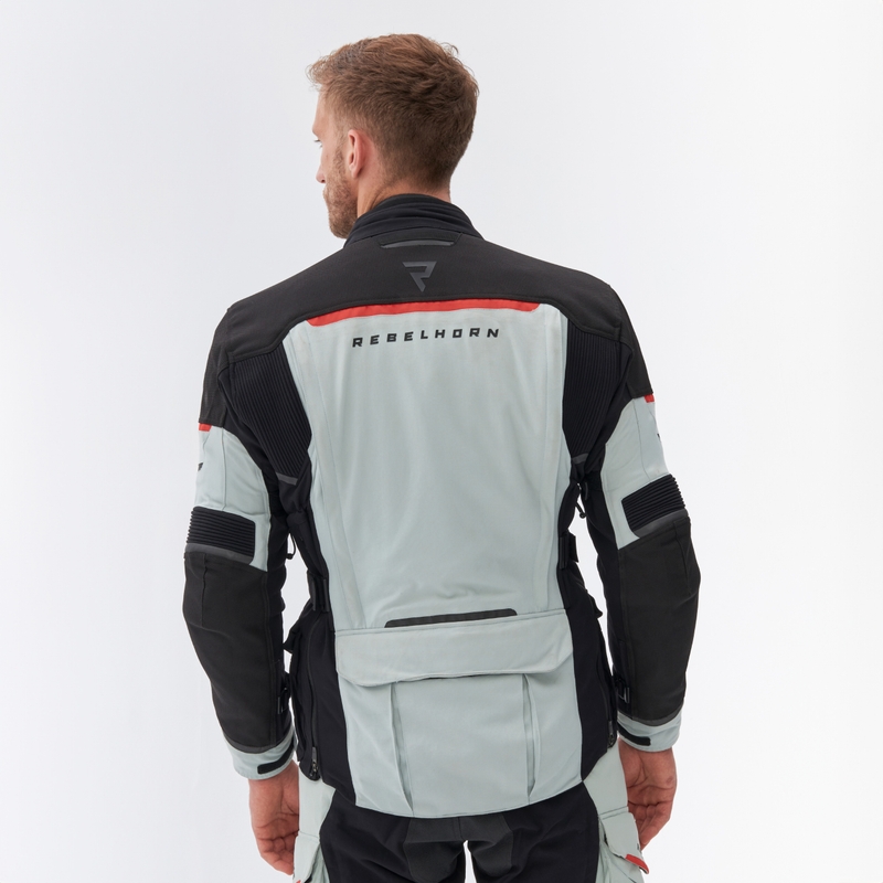 Rebelhorn Range pelēk-melni-arkana motocikla jaka