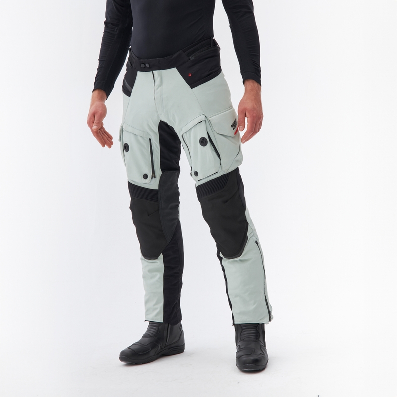 Rebelhorn Range Pelēki-melni-sarkanas motocikla bikses