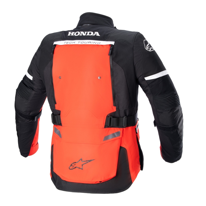 Alpinestars Bogota PRO Drystar Honda kolekcijas fluo sarkanā/melnā motocikla jaka