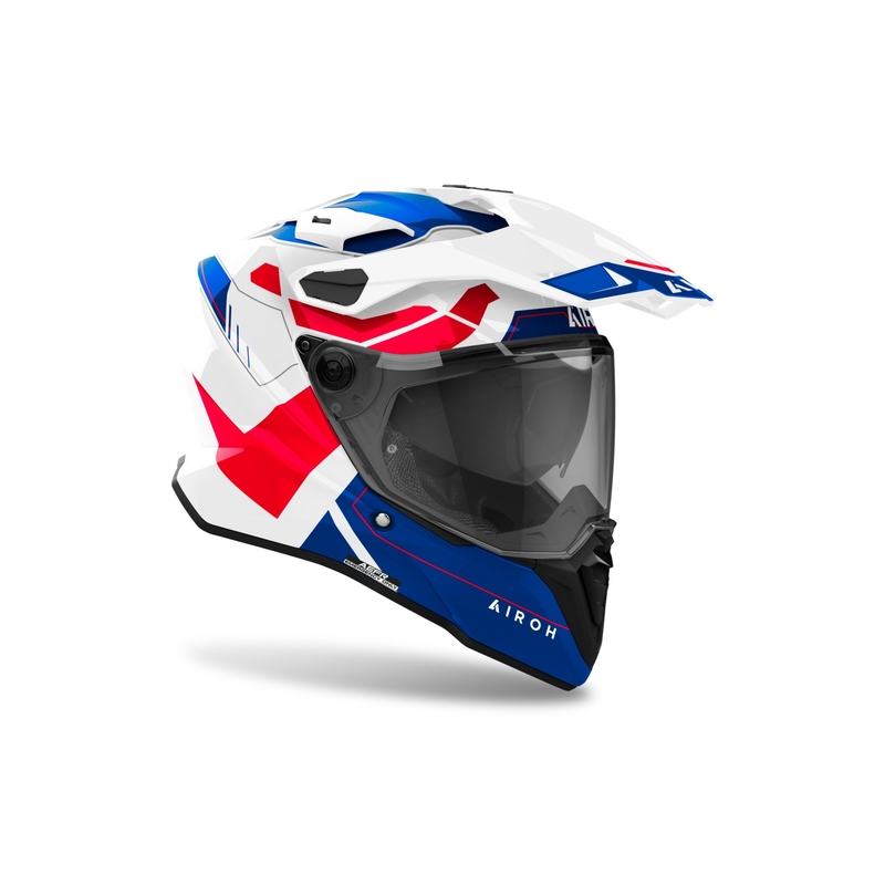 Enduro ķivere Airoh Commander 2 Reveal spīdīgi zili sarkana