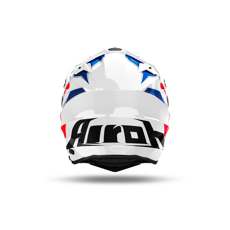 Enduro ķivere Airoh Commander 2 Reveal spīdīgi zili sarkana