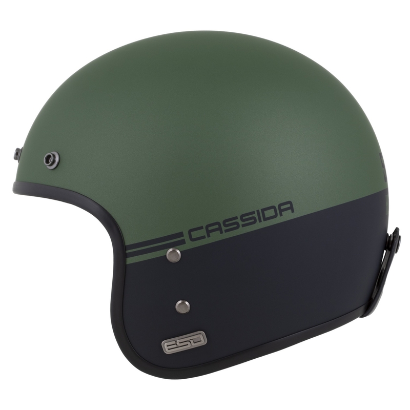 Atvērt ķivere Cassida Ace Super Hooligan melna matēta metāliski zaļa