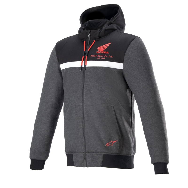 Alpinestars Chrome Street Hoodie Honda melns-pelēks-sarkans