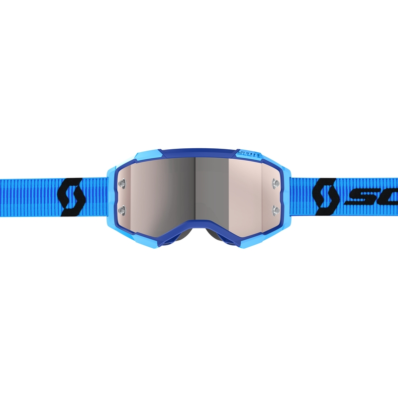 Motokrosa brilles SCOTT Fury blue-black chrome