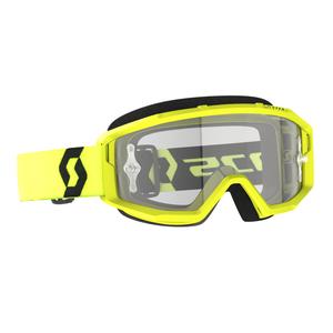 Motokrosa brilles SCOTT PRIMAL CLEAR melnas-fluo dzeltenas