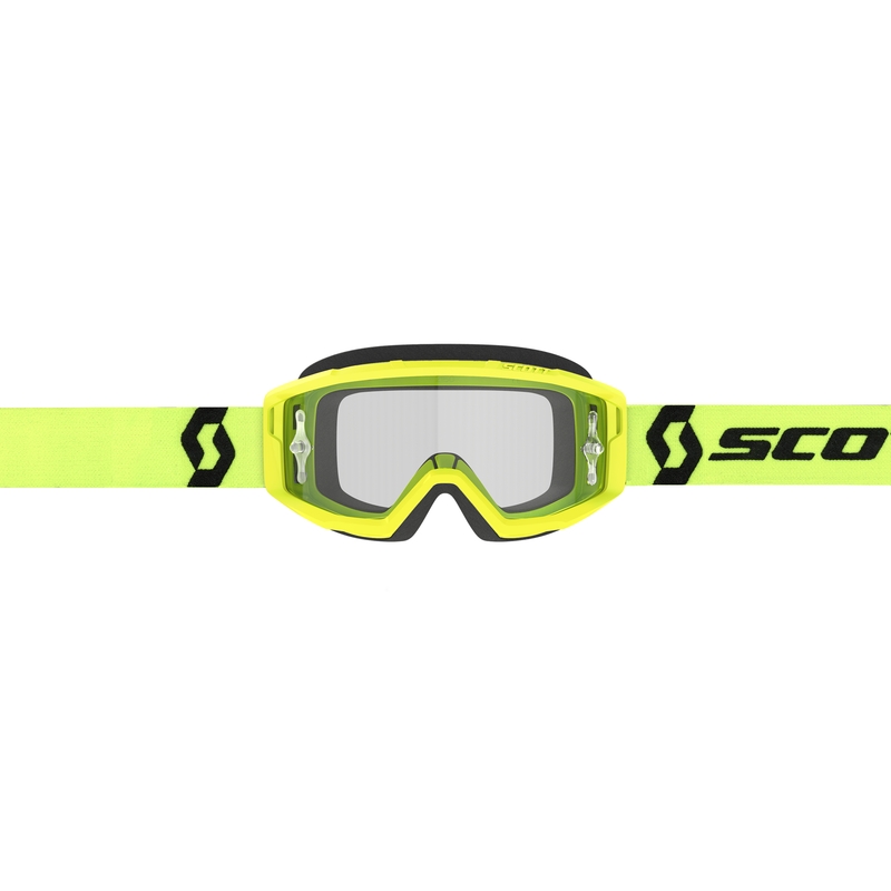 Motokrosa brilles SCOTT PRIMAL CLEAR melnas-fluo dzeltenas