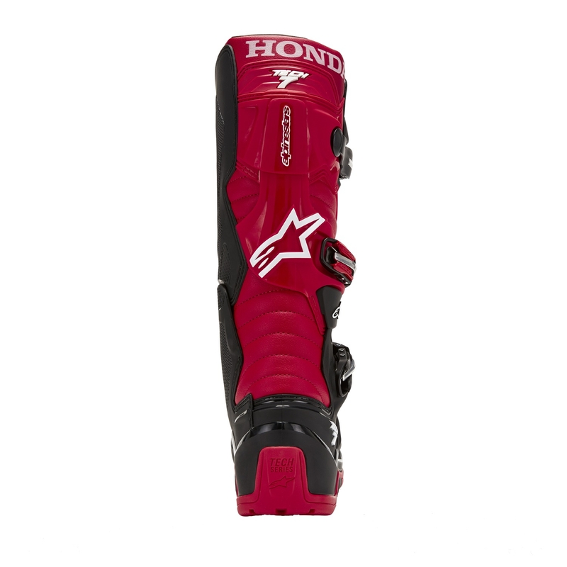 Alpinestars Tech 7 Enduro Drystar Honda melni un sarkani motociklu zābaki