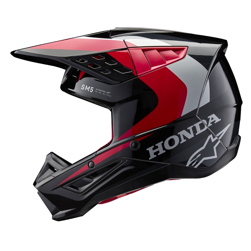 Alpinestars S-M5 Honda motokrosa ķivere melns-arkans-pelēks