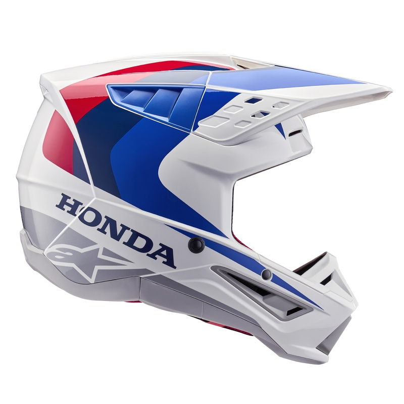 Alpinestars S-M5 Honda motokrosa ķivere balta-zilā-sarkana