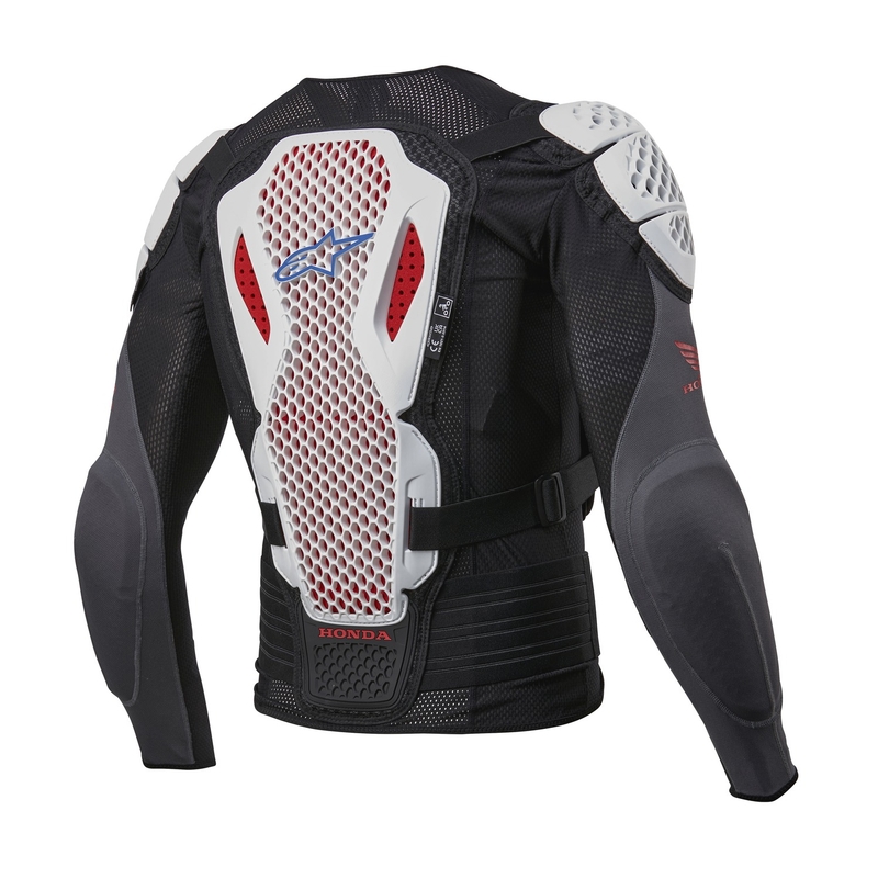 Alpinestars Bionic Plus 2 Honda Collection baltā-zilā-sarkanā-melnā virsbūves aizsarglīdzeklis