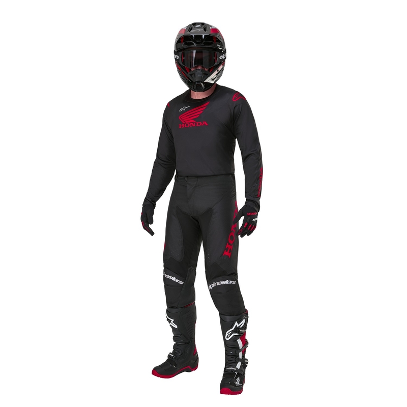 Alpinestars Racer Iconic Honda motokrosa krekls melns un sarkans