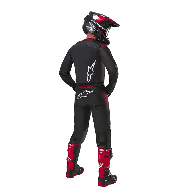 Alpinestars Racer Iconic Honda motokrosa krekls melns un sarkans