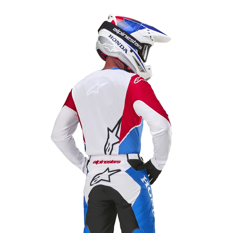 Motokrosa krekliņš Alpinestars Racer Iconic Honda collection white-blue-red-black