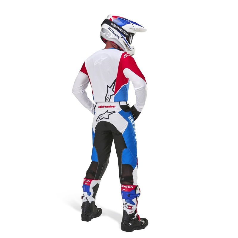 Motokrosa krekliņš Alpinestars Racer Iconic Honda collection white-blue-red-black