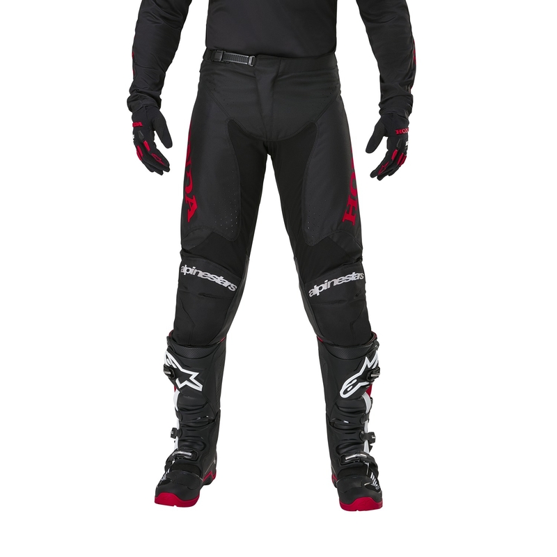 Alpinestars Racer Iconic Honda motokrosa bikses melnas un sarkanas