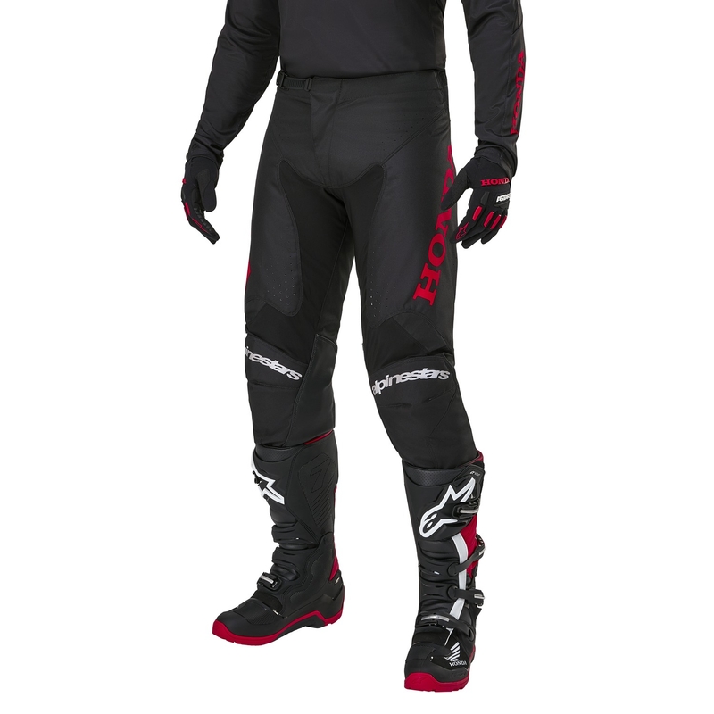 Alpinestars Racer Iconic Honda motokrosa bikses melnas un sarkanas
