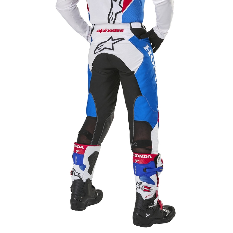 Alpinestars Racer Iconic Honda motokrosa bikses balti-zilas-sarkan-melnas