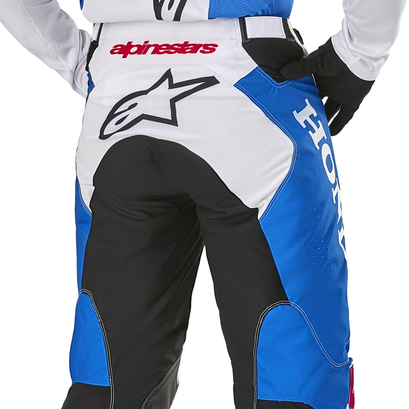 Alpinestars Racer Iconic Honda motokrosa bikses balti-zilas-sarkan-melnas