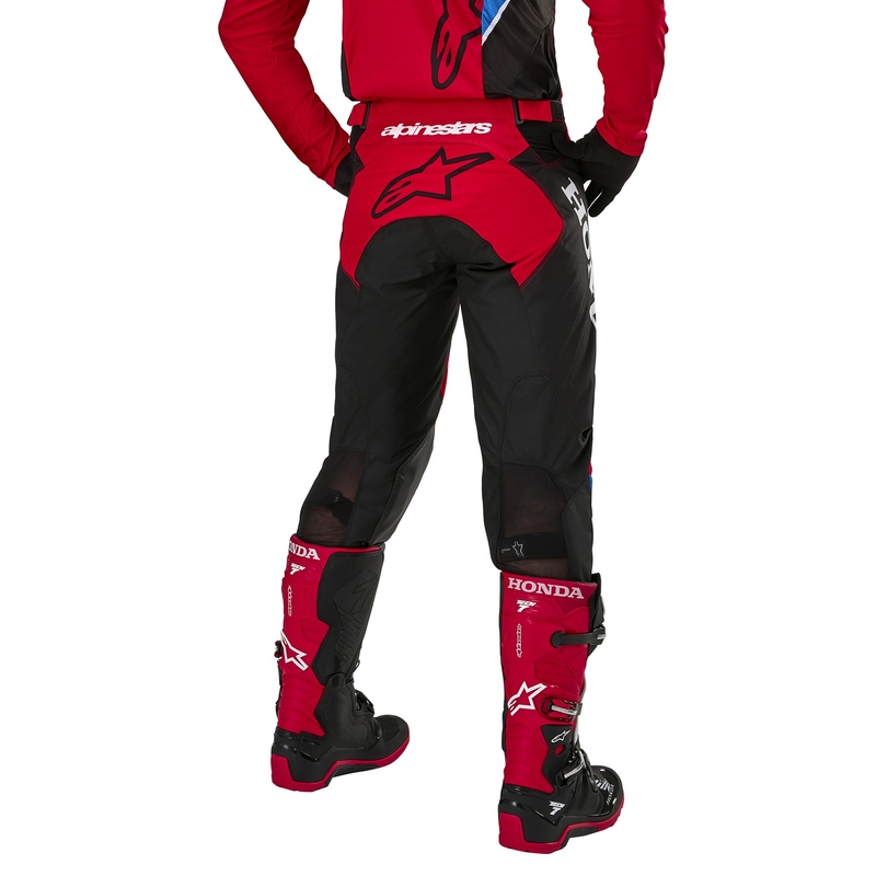Alpinestars Racer Iconic Honda motokrosa bikses sarkanā-melnā-zilā-baltā kolekcija