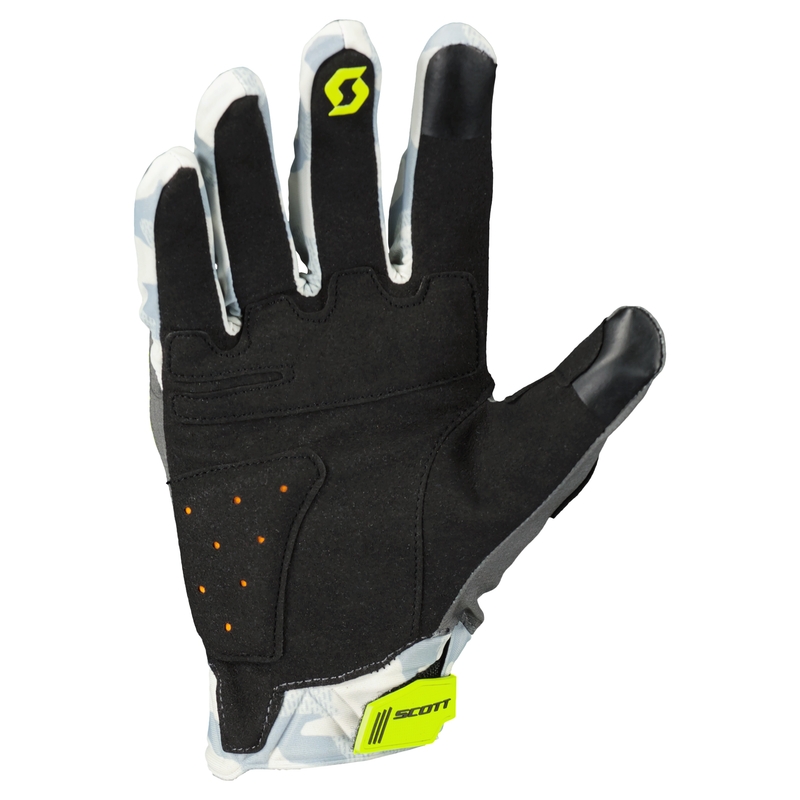 Motocikla cimdi SCOTT X-PLORE D3O pelēki-dzelteni