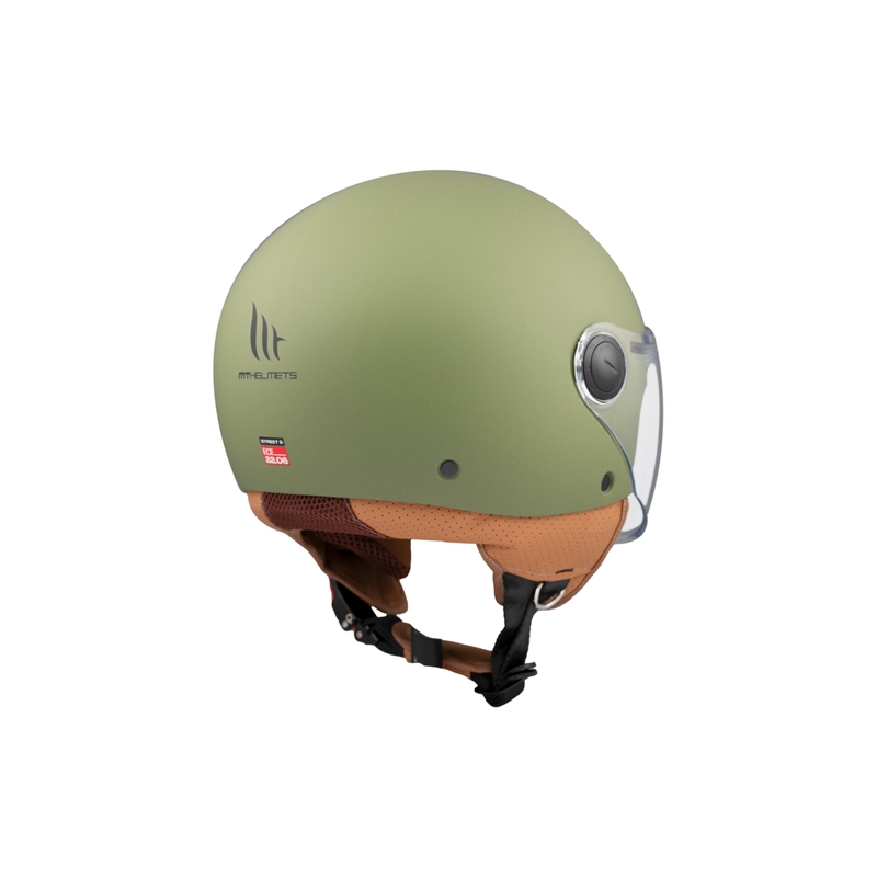 MT Street S atvērta motocikla ķivere matēti zaļa