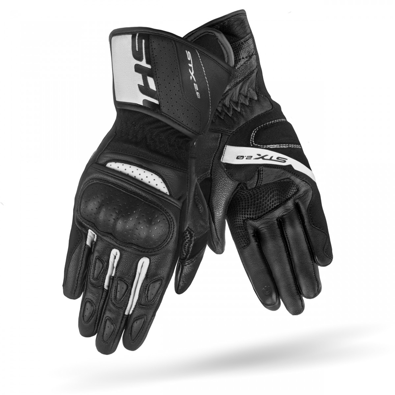 Motocikla cimdi Shima STX 2.0 melns un balts