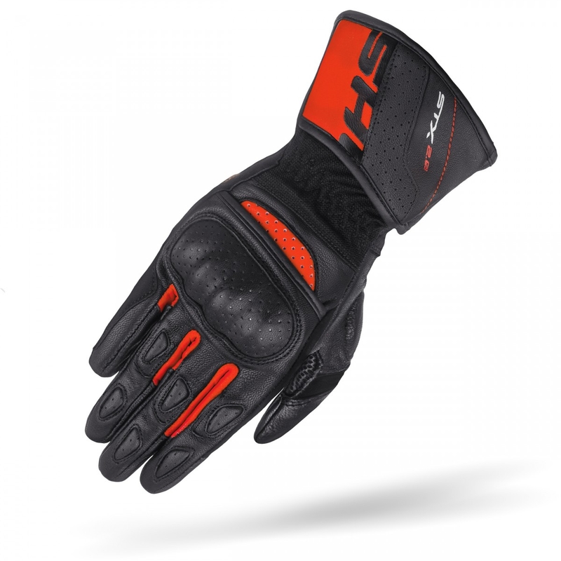 Motocikla cimdi Shima STX 2.0 melni-sarkani