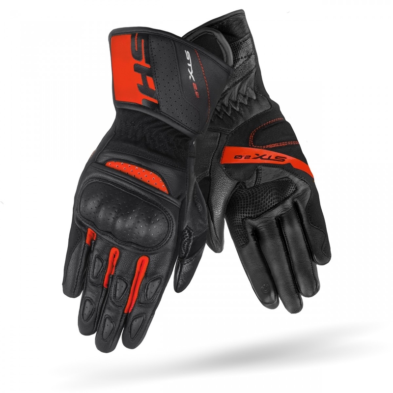 Motocikla cimdi Shima STX 2.0 melni-sarkani