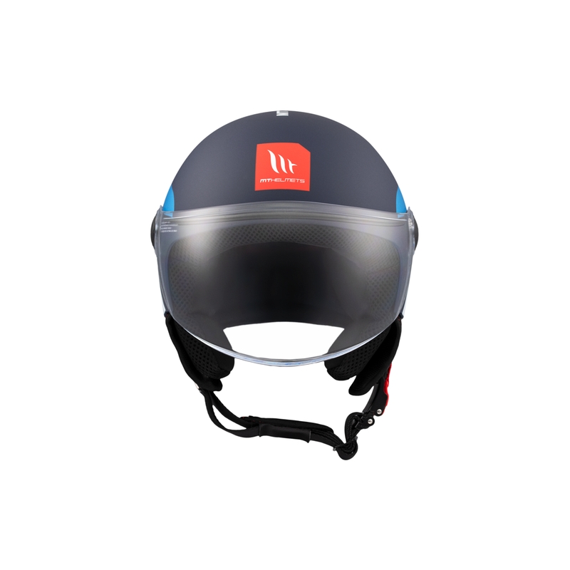 Atvērtā motociklu ķivere MT STREET INBOARD C7 matēta zili balta
