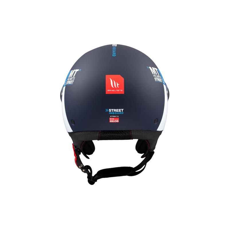 Atvērtā motociklu ķivere MT STREET INBOARD C7 matēta zili balta