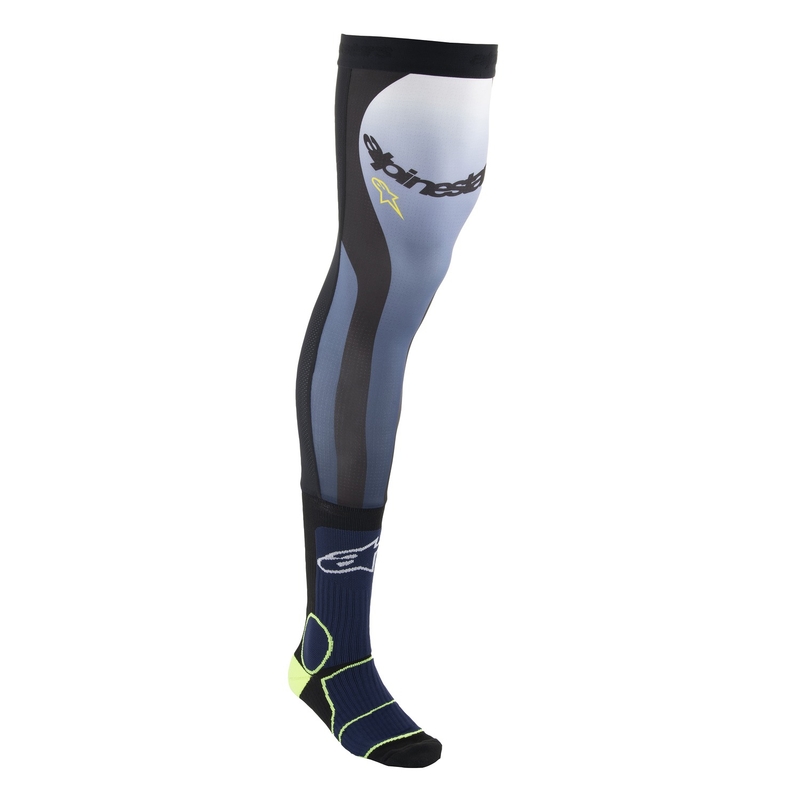 Alpinestars Zeķes ceļa locītavām Blue-Yellow-Fluo-White-Black Black