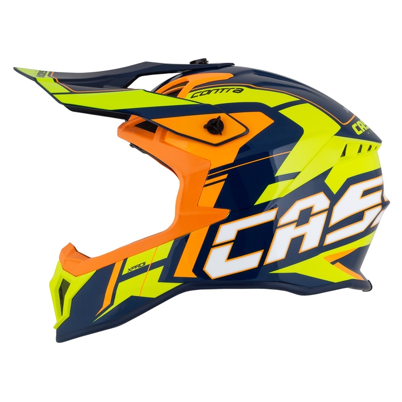 Motokrosová helma Cassida Cross Pro 2 Contra fluo žluto-oranžovo-modrá