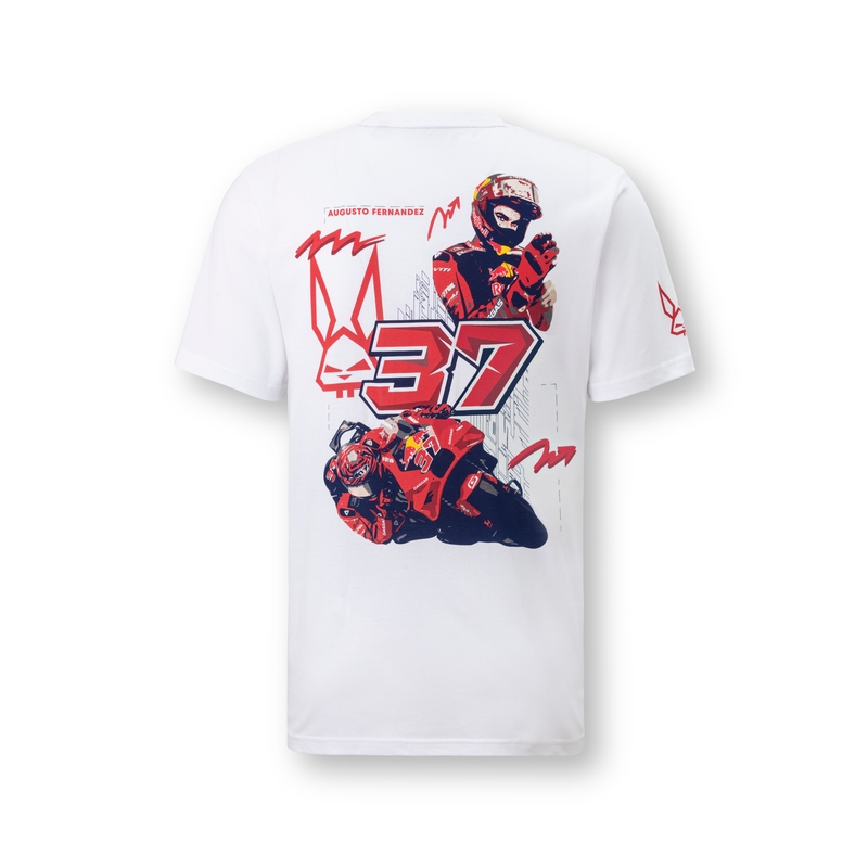 T-krekls Red Bull Augusto Fernandez GasGas MotoGP balts