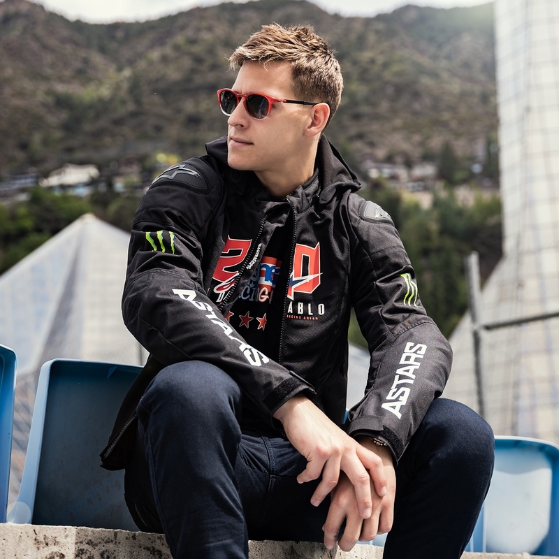 Alpinestars Zaca Air Monster FQ20 melns-arkans-zils-balts-zaļš motocikla jaka