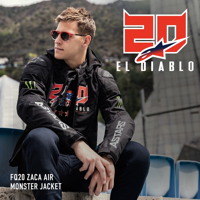 Alpinestars Zaca Air Monster FQ20 melns-arkans-zils-balts-zaļš motocikla jaka