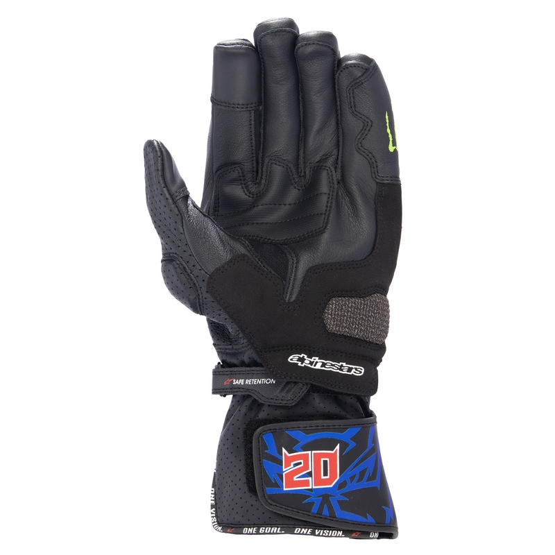Alpinestars SP-8 3 Monster FQ20 melni-sarkani-zili-balti motocikla cimdi