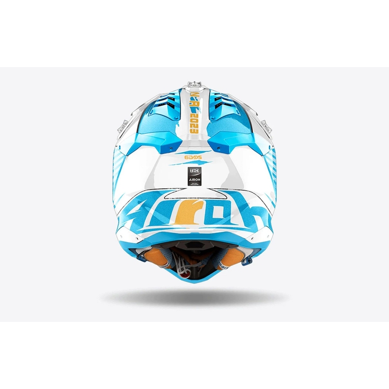 Motokrosová helma Airoh Aviator 3 Six Days Argentina lesklá modrá