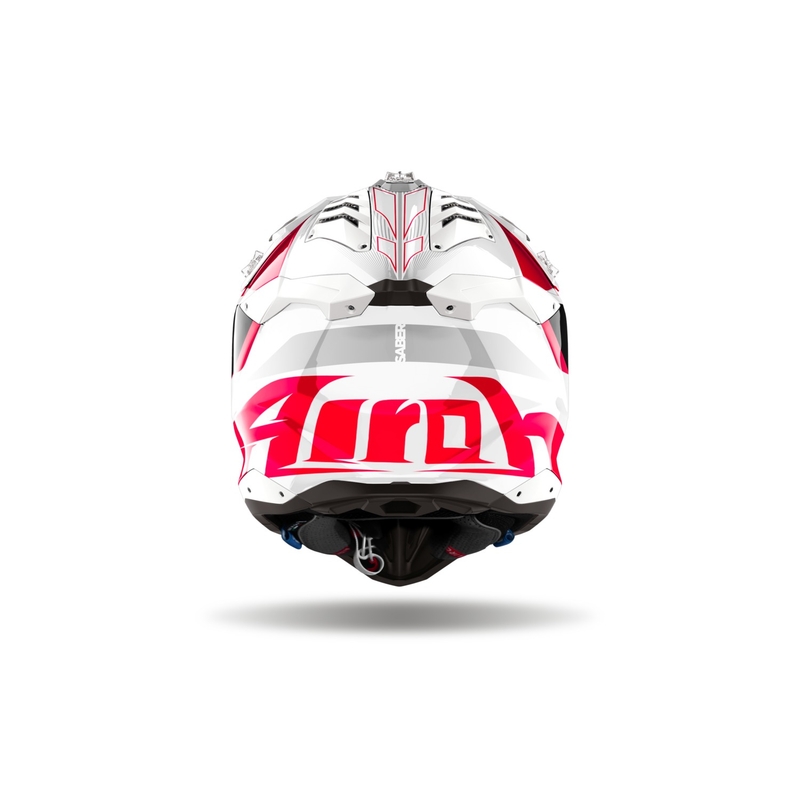 Motokrosa ķivere Airoh Aviator 3 Saber spīdīgi sarkana