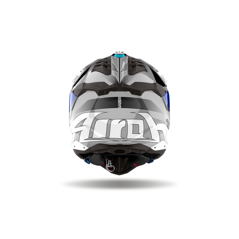 Motokrosa ķivere Airoh Aviator 3 Saber spīdīgi zila