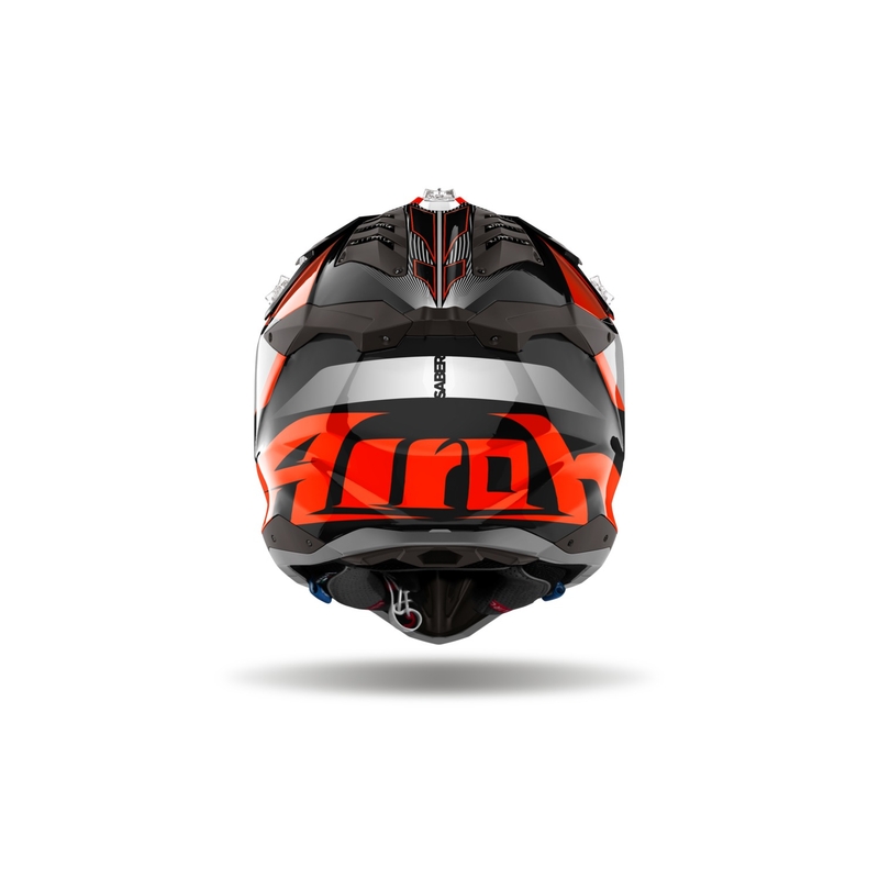Motokrosa ķivere Airoh Aviator 3 Saber glancēts oranžs