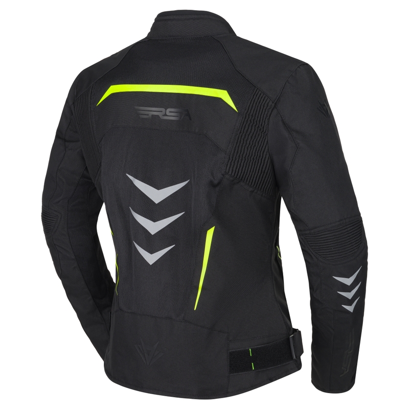 Sieviešu RSA Runway Black-Fluo Yellow motocikla jaka