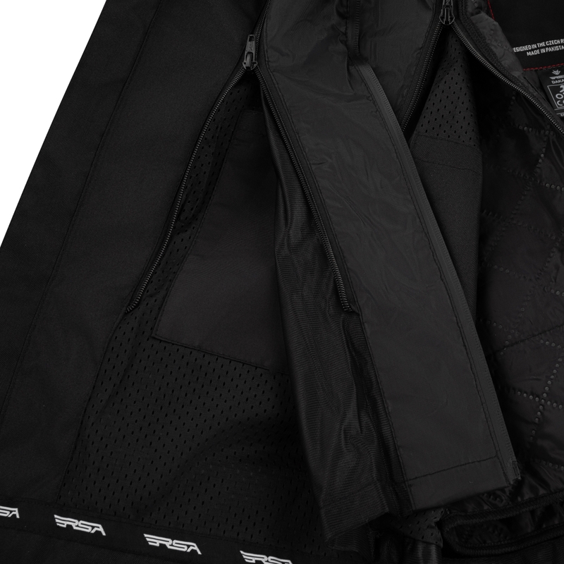 Sieviešu RSA Dakar 2 Black-Grey-Red motocikla jaka