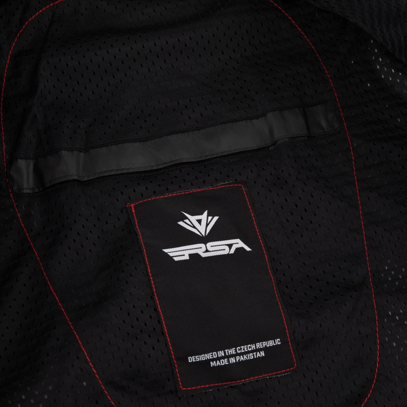 Sieviešu RSA Wasp Black-White-Fluo Yellow motocikla jaka