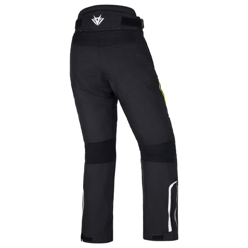 Sieviešu RSA Wasp Black-White-Fluo Yellow motocikla bikses